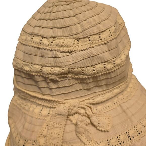 Cappelli Straworld lace striped bucket hat OS - Picture 2 of 4